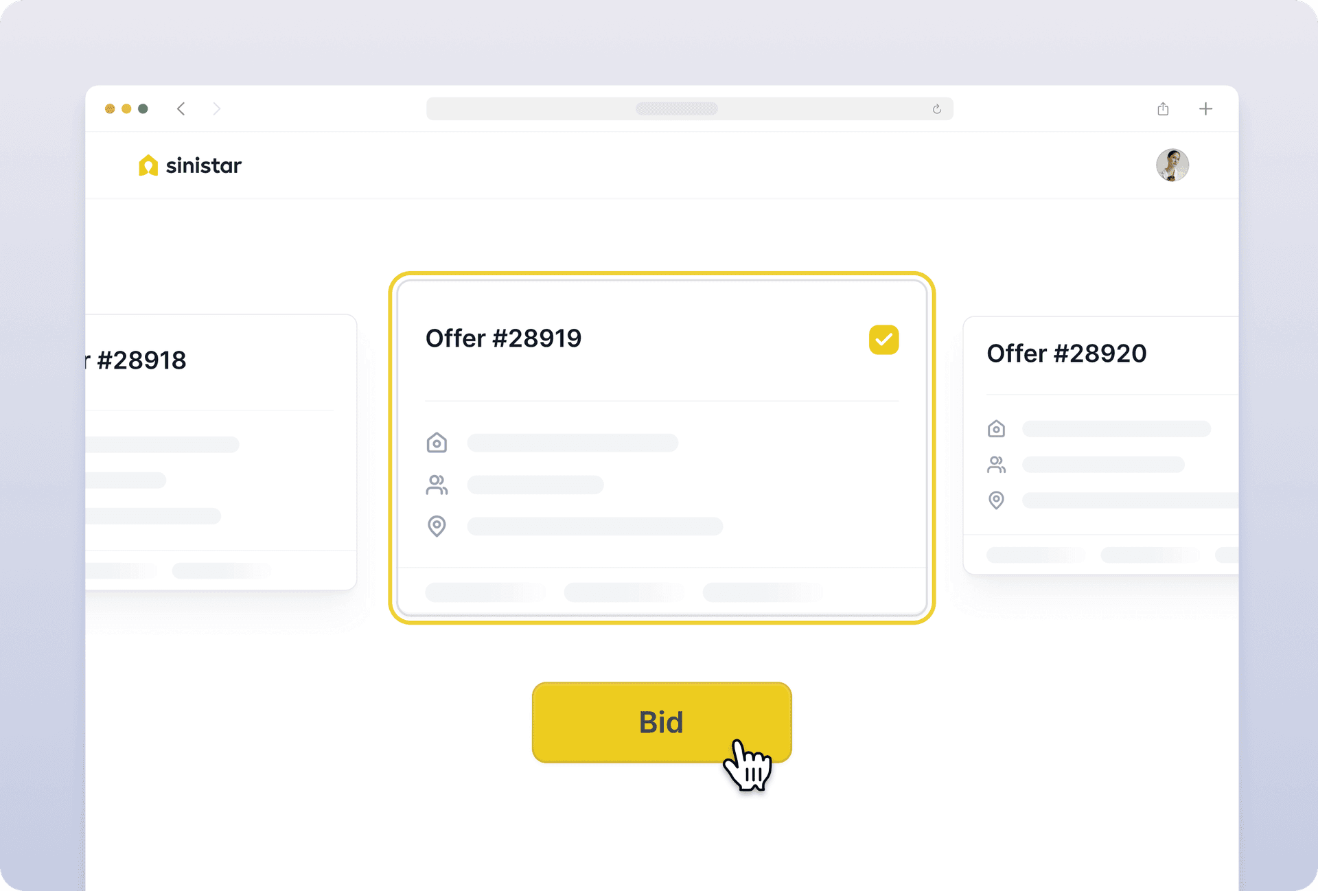 Bid on the best offer